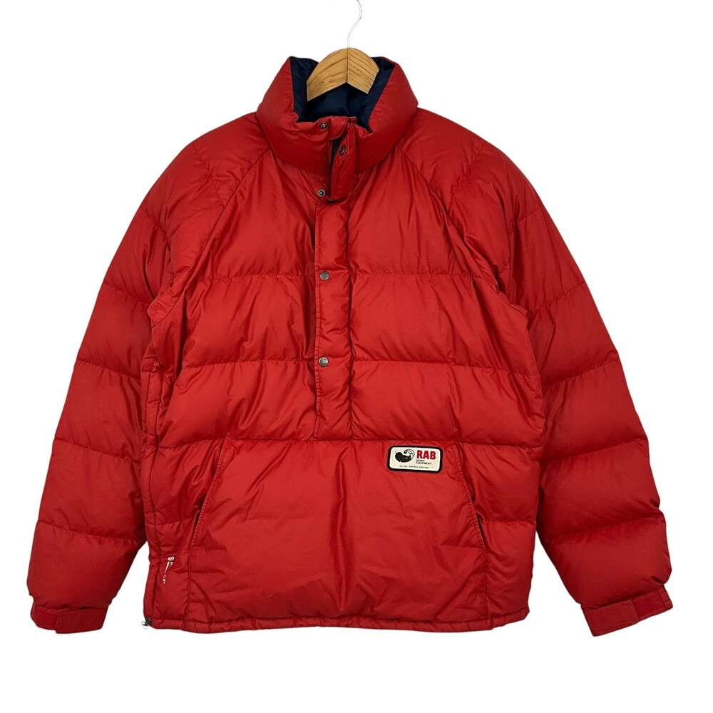 Rab Kinder Smock Jacket Mens Medium Red Down Puffer Pertex Quantum Pullover